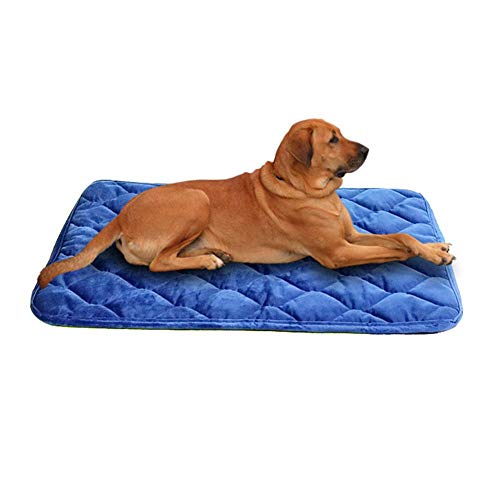 Dog Bed Mat Pet Blanket Pet Car Back Seat Compressible Packing Dog Mat Plush Pet Mat Large Washable Crate Mattress Soft Pet Fleece Cushion Non-Slip Pad for Dog Puppy Cat Indoor Outdoor Lawn Use