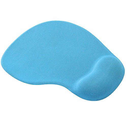 Accessotech C  modo Mu  eca Gel Soporte soporte Mat Rat  n Pad Ordenador port  til PC Suave - Azul Claro