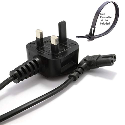 Agagadgets Cable de alimentación y figura 8 con 2 pines recto para Samsung LED TV (5m largo) 5M