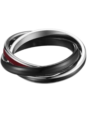 Esprit Damen-Ring Edelstahl rhodiniert Marin black