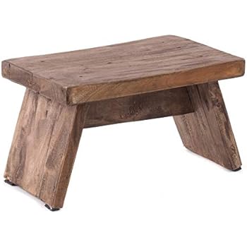 Yoassi Vintage Bambushocker Fusshocker Schemel - H x B x T 34 x 39 x