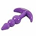 Price comparison product image Best Gifts!!! Pondkoo 3 Lianzhu Bead Anchor Type Frequency Vibrating Silicone Anal Plug Sex Toy for Couple Game(10x7cm)