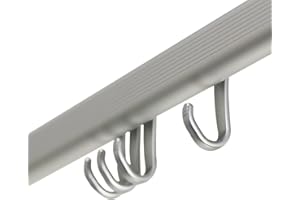 Sealskin Easy Roll Duschvorhangstange, Komplett-Set inkl. Duschstange, Deckenbefestigung und Ringe, Duschvorhanghalterung zur Montage auf Maß, L-Form, U-Form und Ecke möglich, Aluminium, Chrom-matt