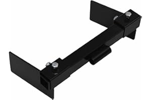 Susany Schneepflugadapter für Rasentraktor Rasenmäher Mäher Schneeschild Räumschild Schneepflug Anbausatz Stahl 401x220x120mm Schwarz