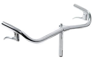 CicloSportMarket Manubrio Modello Torino con Leve Freno e piantone - Ideale per Bicicletta Olanda/Vintage/City Bike