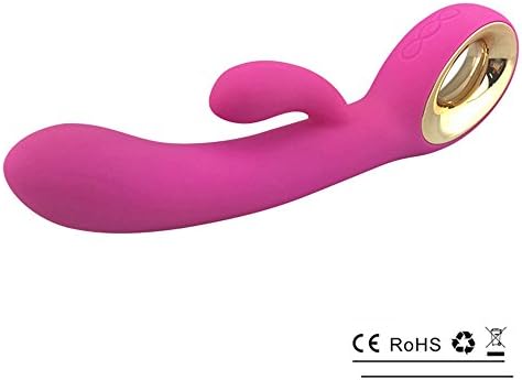 10 Kinds of Vibration Mode Body Massagers, Rechargeable Massagers, Two Motors, Medical Silicone, Silent &amp; 100% Waterproof (Pink)