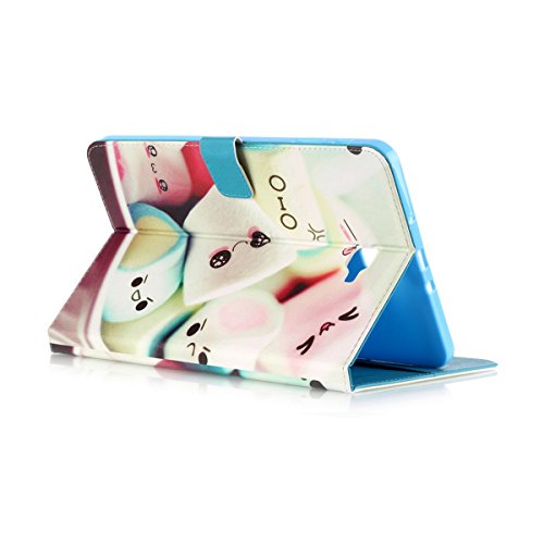 Samsung Galaxy Tab A 10.1 Hülle,Galaxy Tab A 10.1 (2016) Ledertasche Smart Cover,Ekakashop Bunt Muster Painting Handtuch Kuchen Flip Magnetverschluss PU Leder Wallet Case Kunstleder Etui Schale Ständer Tasche Etui Schutzfolie mit Einstellbarem Blickwinkel Schutzhülle und Kreditkarte Card Holder Slot für Samsung Galaxy Tab A 10.1 Zoll (2016 Version SM-T580N SM-T585N) + 1x Kostenlos Ständer (Farbe zufällig) - 4