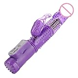 Waterproof Rabbit Dildo Vibrator G-spotSex Shop Vibrating Rod Electric Push-Pull Panel Adult Products Silica Gel Privacy YESMILE Purple