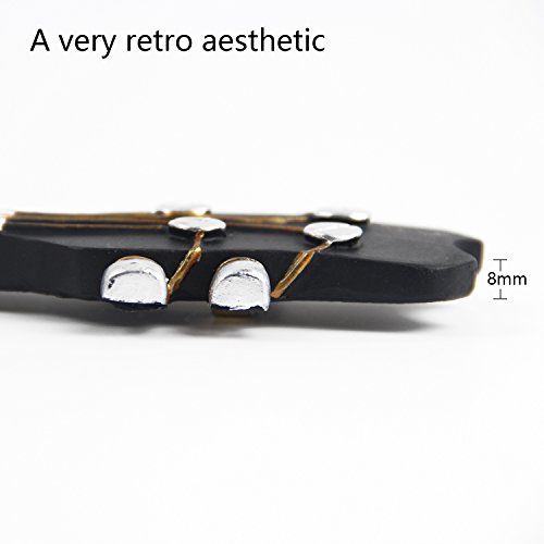 KUNGYO 3 Stück Gitarre Geformt Metall Wand Haken Vintage Handtuch Coat Wandhalter Kleiderbügel Haken - 5