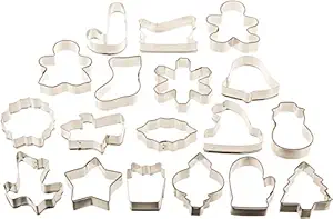 Wilton 2308-1132 Metal Cookie Cutter Set Of 18 Multi