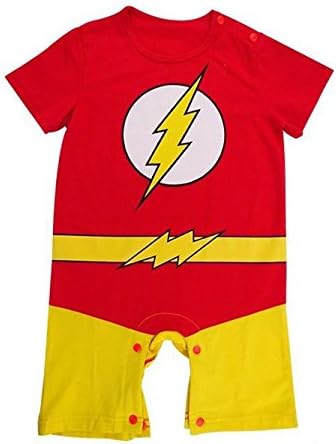 Flash Baby Toddler Boy Superhero Comic Romper Party Play Outfit (6-12 Months)
