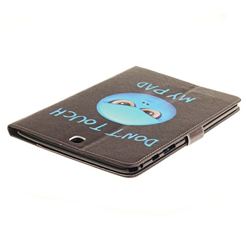 Galaxy Tab A 9.7 Hülle Case,Galaxy Tab A 9.7 Ledertasche,Ukayfe Muster Schutzhülle Leder Tasche für Samsung Galaxy Tab A 9.7 Zoll SM-T550,Malerei Don’t Touch My Pad Verärgertes Gesicht Muster Slim Fit Folio PU leder Flip Cover im Bookstyle Kunstleder Schutzhülle Cover Tasche mit Ständer für Samsung Galaxy Tab A 9.7 Zoll SM-T550 mit 1 x Schwarze Eingabestift (Don’t Touch My Pad) - 4