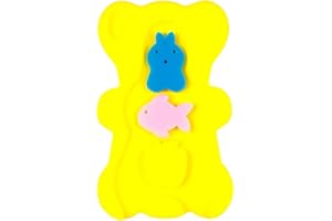 BEWAVE Comfy Baby Bath Sponge Cushion, Skid Proof Bath Mat, Yellow