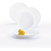 Luminarc Harena Opal Tableware Microwave Safe Refrigerator Recyclable | White, round, glossy finish, made in France, microwav