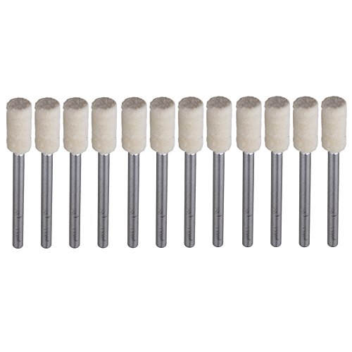 BQLZR Zylindrisch Wollfilz Bob Polieren Dreh Umkehrpunkt Grate Schleifkopf Packung Von 12 - 2