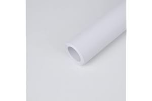 Abyssaly White Wallpaper Vinyl Wrap Self Adhesive Wallpaper Plain Sticky Back Plastic Stick On Paper 40cm x 300cm Peel and Stick Wallpaper for Home Decorative Kitchen Worktops Furniture Stickers