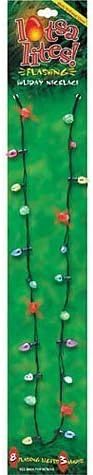 Cilected Flashing Christmas Light Bulb Holiday Necklace-3 Modes