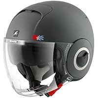 Shark casco Moto Nano Blank BLK, Negro, talla M