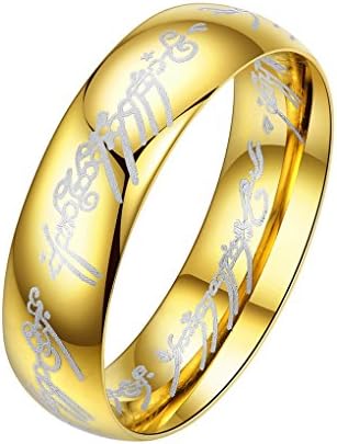 Smartstar Men's Ring the Lord of the Rings Couple Jewelry Stainless Steel Wedding Ring US Size 7