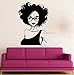 Produktbild fancjj Vinyl Wandaufkleber Vinyl Aufkleber Positive Junges Mädchen Gläser Kleid Schöne Wohnkultur Wohnzimmer Schlafzimmer Kunst Wandbilder 42X60 cm
