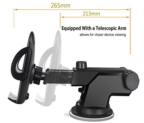 Supporto Auto Smartphone, iAmotus Porta Cellulare Universale Ventosa Fort per Cruscotto Parabrezza e per iPhone X/8/8P/7/6s/6 Samsung Galaxy/Note S8 S7 Huawei Sony e Android Smartphone GPS