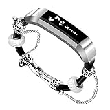 BZLine® Für Fitbit Alta Armband, Smart Watch Metall Ersatzband Band Ersatz Leder + Edelstahl Zubehör Armband Strap Armbanduhr Band für Fitbit Alta, Männer/Frauen