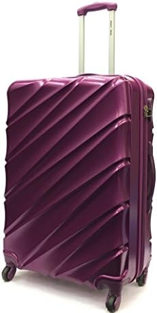 Super Lightweight ABS Durable Hard Shell Travel Hold Check In Luggage Suitcase with 4 Wheels in Extra Large(32"), Large(28"), Cabin Approved(21") (28" Large, Purple)