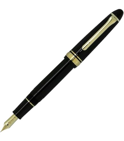セーラー万年筆 Sailor 1911 Large Black GT 21K Gold Medium Fine