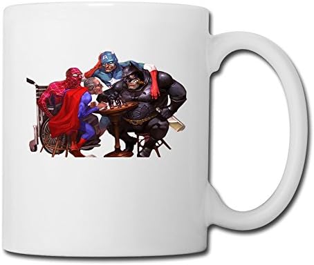 HFYEN Classic White Coffee Mug Superhero Retirement Home Logo Cup