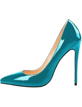 MONICOCO Übergröße Damenschuhe Spitze Zehen Stiletto Pumps für Party Hochzeit