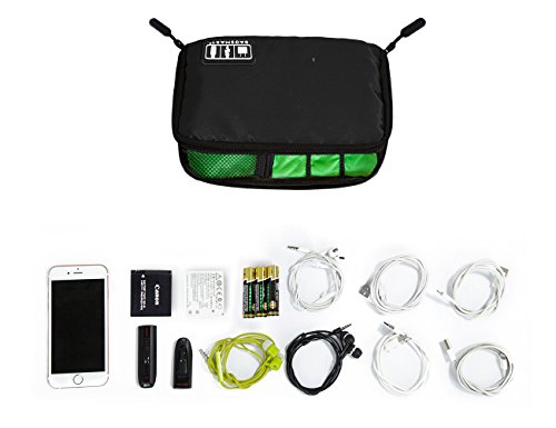 BAGSMART Universaltasche Elektronikzubehör Aufbewahrungstasche für Powerbank, Festplatte, USB Sticks, Kabel Schwarz - 2