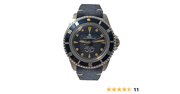 Walter Mitt Royal Marine Diver Acciaio Inox Automatico Blu Pelle Orologio  Unisex : Amazon.it: Orologi