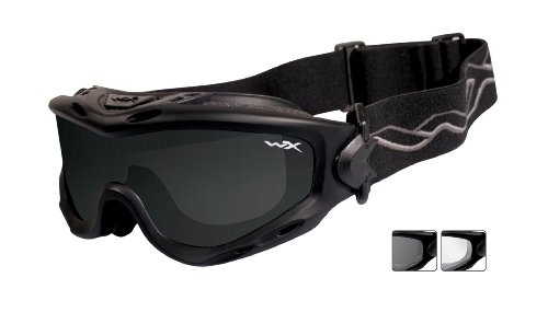 Wiley X - Gafas Protectoras Spear en Juego con 2 Cristales, Color Negro Mate, M/L, SP29B - Wiley X