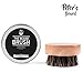Premium Beard Brush for Men - Perfect for Beard Balms & Oils - Round Wooden Handle Natural Soft Horse Hair Bristles Styling & Grooming Tool - Helps Softening and Conditioning Itchy Beards and Mustaches - 2 Year Warranty