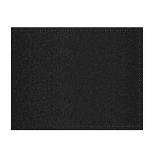 SIMON PIKE Mauspad „London“ 19 x 24 cm aus Filz und Kunstleder ohne Logo, Leder: Schwarz, Filz: schwarz, Serie: OL, doppelseitiges Mousepad mit einer schwarzen PU Leder Seite und einer farbigen Natur Wollfilz Seite und farblich abgestimmten Kontrastnähten - 3