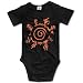 MTOO Baby's Naruto Logo Hanging Bodysuit Romper Playsuit Outfits Clothes Climbing Clothes Short Sleeve Black