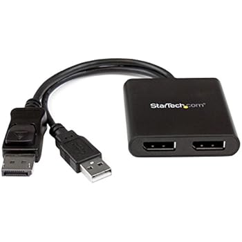 DisplayPort to DisplayPort Multi Monitor Splitter - 2-Port MST Hub - DP 1.2 to 2x DP MST Hub