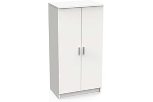 Demeyere – Meuble Chaussure – Rangement de 21 Paires de Chaussures grâce à 6 Etagères Amovibles – Armoire Fabriqué en France, Blanc