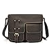Produktbild Luufan Männer echtes Leder Messenger Schultertasche Aktentasche, Retro leichte Cross Body Satchel Bag für Business Casual Sport Reisen