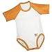 Mebby Body Up Four Seasons Unisex Baby Grow Short Sleeved Vest Orange and White 0-3 years