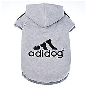 Ropa para perro Adidog, abrigos, sudaderas, camisetas, para mascotas cachorros, con diseño deportivo y capucha