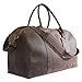 Produktbild CASE ELEGANCE Bucksaw Travel Reisetasche Leder Vintage-Look Wasserdicht für Herren - Handgepäck Reisetasche Sporttasche für Reise - Wochenend Tasche Duffle Bag Braun