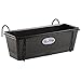 Produktbild Blumenkasten inklusive Wasserspeicher Metallaufhängung und Klammer 50x18x16 cm Anthrazit • Balkonkasten Blumentopf Pflanztopf Pflanzkasten Blumenkübel