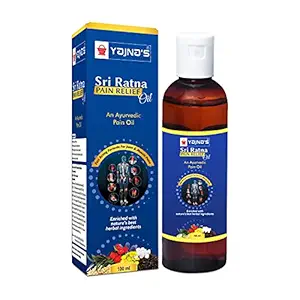 YAJNAS Sri Ratna 100 ml (Pack of 1) Ayurvedic / Natural Pain Relief Oil for Knee, Shoulder and Muscular Pain, Arthritis Pain, Joint Pain, Back Pain, Upper Back Pain, Neck Pain, Sprains and Spasms