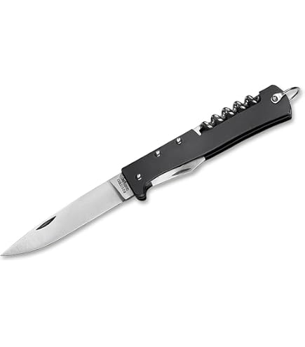 Otter Mercator-Messer Mit Clip – Taschenmesser Aus Solingen, 19,8 Cm, Schwarz – Klassiker Mit Daumenpin
