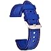 Produktbild Greatfine Smart Watch Uhrenarmband Strap 22MM Armband für Samsung Galaxy Gear 2 R380 Neo R381 Live R382 / MOTO 360 2nd/Pebble Time / LG G Watch W100/W110/Urbane (Blue Flat)