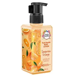 Buds & Berries Fruit Nourish Tangerine Orange Vitamin C Body Gel Lotion, Normal Skin, No Paraben, 240 ml