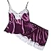 Produktbild TianWlio Dessous Damen Schlafanzug Unterwäsche Negligees Weihnachten 2PC Dessous Baby Dolls Nachthemd Nachthemd Nachtwäsche Unterwäsche Set Lila S