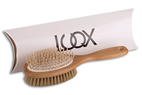 luqx Cabello Cepillo Especial Both Sides: Doble Cara Cepillo: cerdas naturales, cerdas de jabalí pura & Madera lápices con bola Caletre.