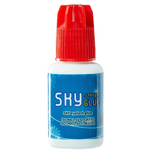 Wimpernverlängerung - SKY Glue S+ 5ml - Wimpernkleber - Kleber schwarz, extra stark, schnell trocknend für Einzelwimpern und Volumenwimpern